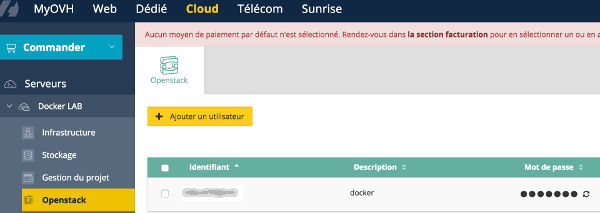 openstack docker chez OVH